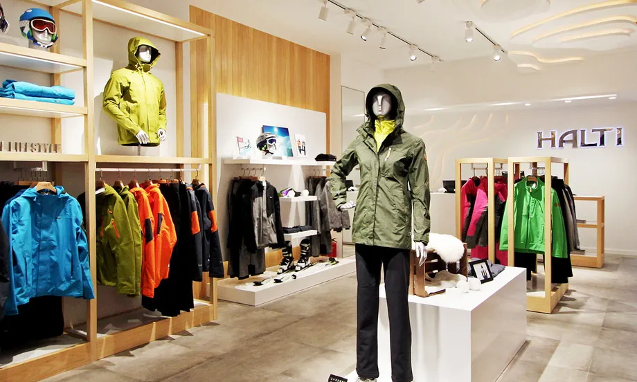seasonal clothing display professional lighting